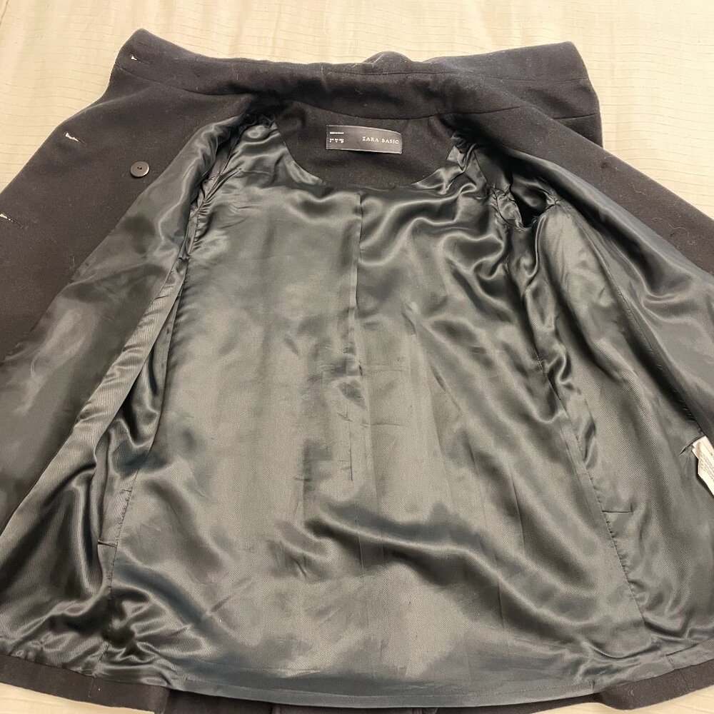 Zara Wool Blend Pea Coat - Picture 4 of 7